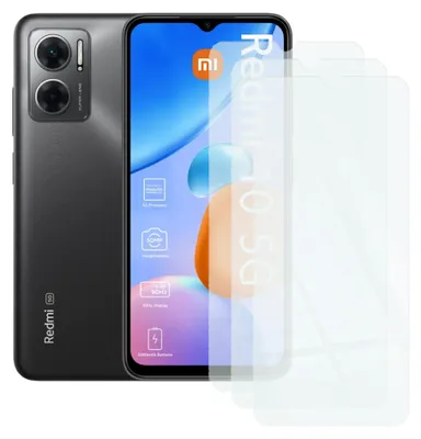 Produktbild von Drei Stück (3x) Display-Schutzfolie Displayschutz-Glas 9H Glas für Xiaomi Redmi 10 5G