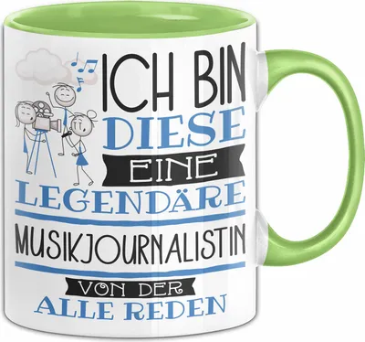 Produktbild von Musikjournalistin Tasse Geschenk Ich Bin Diese Eine Legendäre Musikjournalistin Von Der Alle Reden Geschenkidee Geburtstag Weihnachten (Grün)