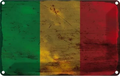 Produktbild von vianmo Blechschild 12x18 cm Mali Rost Flagge Fahne Wappen