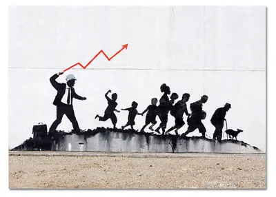 Immagine prodotto di Giallobus - La frusta - Banksy - 140L x 100l cm - Quadro - Vetro acrilico