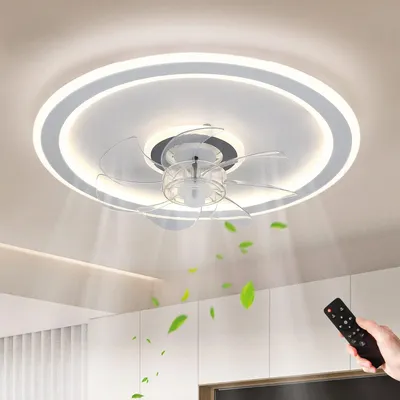 Produktbild von Deckenventilator mit Beleuchtung und Fernbedienung 54W LED Leise Deckenleuchte Ventilator Mit Dimmbar Timer Einstellbare Windgeschwindigkeit