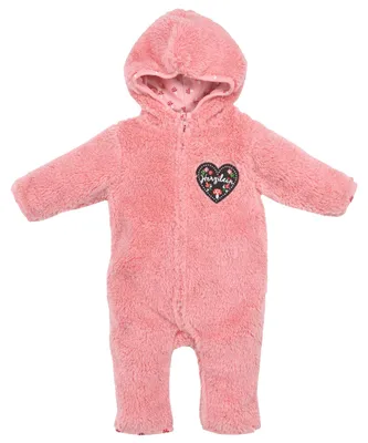 Produktbild von BONDI Baby Mädchen Overall "Herzilein" Teddyfell 86685 | Soft Rose Größe: 74