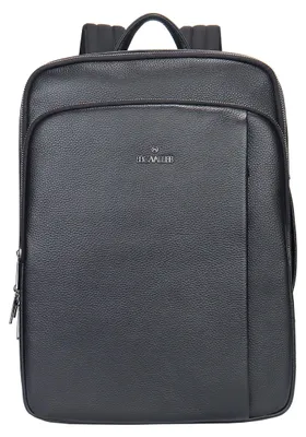Produktbild von Uni Rucksack Echtleder Schwarz Reißverschluss Casual Black B UNICA 42x30x13 cm