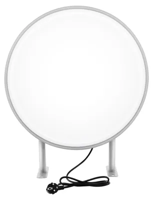 Produktbild von Rundes LED Leuchtkasten-Schild - Doppelseitiges Werbeschild - Ausleger-Wandschild - 50 cm Durchmesser - Für Laden und Restaurant - DC Stromversorgung