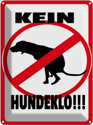 Produktbild von vianmo Blechschild 40x30 cm Kein Hundeklo Tiere Hund