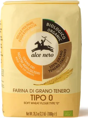 MĄKA PSZENNA TYP 0 NA PIZZĘ BIO 1 kg - ALCE NERO