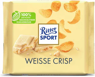 Image de Ritter SPORT 3997 Chocolat Ritter SPORT WEISS + CRISP 100,0 g