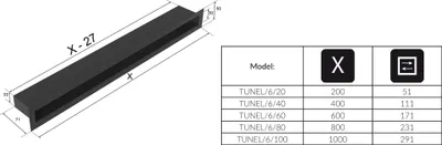 Immagine prodotto di Griglia di ventilazione tunnel 6x40 bianco