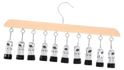 Produktbild von Kleiderbügel mit 10 Clips zum Trocknen von Unterwäsche und Socken