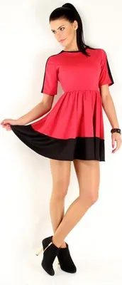 Produktbild von Damen Minikleid Longshirt 2 Farbig Tunika Top; Koralle/M/38