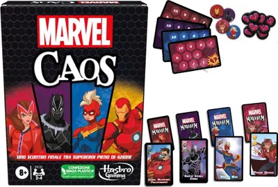 Produktbild von Hasbro Gaming Marvel Caos, Kartenspiel, Rollenspiele, 8 Jahr(e), 10 min, Familienspiel