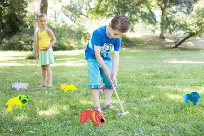 Produktbild von Junior Crocket  - mit Holz Hunden