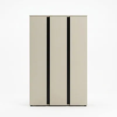 Produktbild von xonox.home Kleiderschrank 3-türig Amara Kaschmir / Kaschmir 121 x 184 x 52 cm