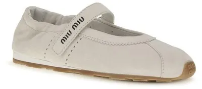 Produktbild von Miu Miu Ballerinas aus Kalbsleder in Weiss