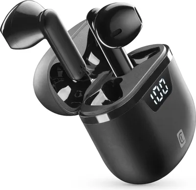 Immagine prodotto di Cellularline Seek Pro Auricolari Cuffie Bluetooth Wireless con Custodia di Ricarica con Display Led Nero