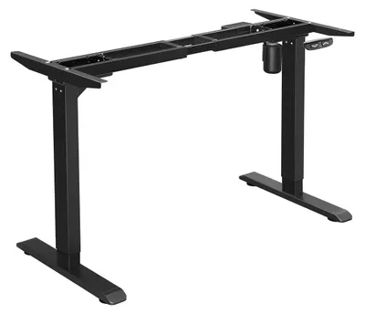 Zdjęcie produktu dla Regulowana elektrycznie rama biurka - biurko do pracy siedzącej i stojącej - pilot zdalnego sterowania - stal - 115-147 x 60 cm
