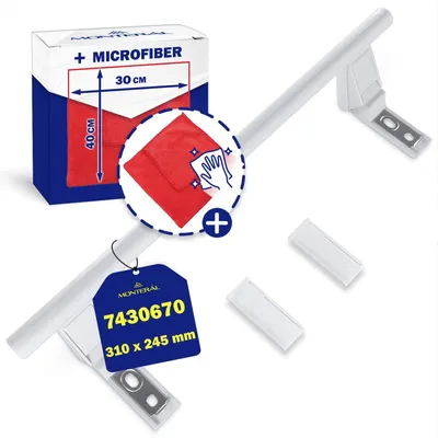 Kühlschrankgriff mit 2 Stopfen, 310 mm, für Liebherr, Set mit Tuch