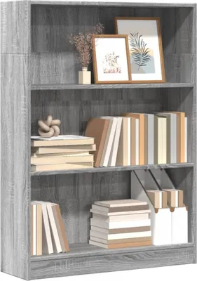 Productafbeelding van Maison Exclusive - Boekenkast, grijs Sonoma, 80x24x109 cm, houtvezel