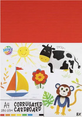 Image de Ribbel Knutselkarton A4, 8 Vellen 8 Kleuren
