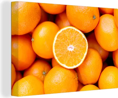 Produktbild von OneMillionCanvasses® - Leinwandbilder - 150x100 cm, Obst - Orange, Wandbilder Kunstdruck Wanddekoration