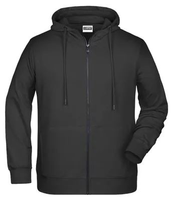 Produktbild von James and Nicholson - Hoodie mit durchgehendem Reißverschluss für Herren LT5897 (5XL) (Schwarz)