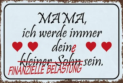 Produktbild von vianmo Holzschild 20x30 cm Mama ich werde dein kleiner Sohn