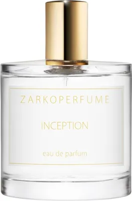 A clear, front-facing studio shot of a ZarkoPerfume Inception Eau de Parfum bottle.