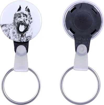 Produktbild von Flandrischer Treibhund, Bouvier des Flandres - Schlüsselanhänger mit dem Bild eines Hundes, Anhänger mit dem eigenen Grafikdesign der Marke Art-Dog