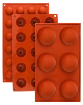 3 Silikon-Halbkugelformen, 6/15/24 Mulden, BPA-frei