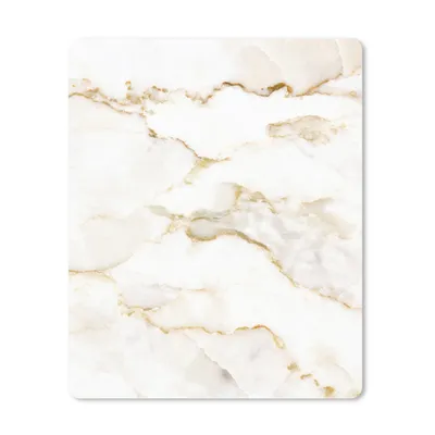 Produktbild von MuchoWow® Mauspad Mousepad Marmor - Limette - Gold - Luxus - Marmoroptik - Weiß 30x40 cm - Mousepads - Maus Mat - Pad - Mausunterlage - Mausmatten