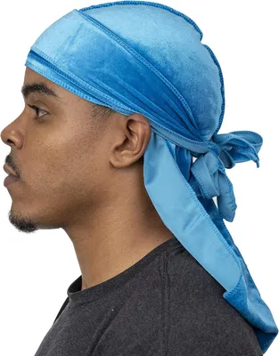 Productafbeelding van Durag fluweel - zijdeachtige binnenvoering - lange banden - meerdere kleuren