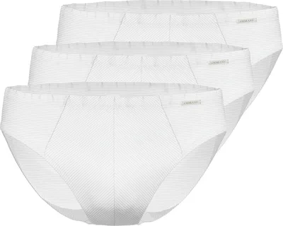 Produktbild von Ammann 3er Pack Baumwolle & More Slip / Unterhose Klassische Schnittform, Angenehm auf der Haut, In feiner Ringeloptik