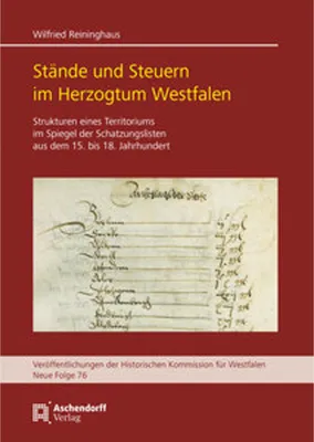 Obrázok produktu pre Stände und Steuern im Herzogtum Westfalen