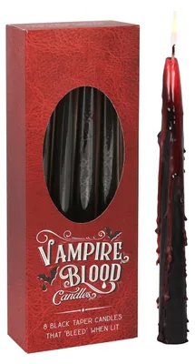 Produktbild von Schwarze Vampirblut Spitzkerzen 8 Stück