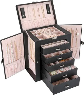 Produktbild von Famanu Schmuckständer - Schmuckbox mit 6 Fächern