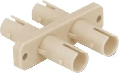 Produktbild von DeLOCK LWL Kupplung ST Duplex Buchse zu ST Duplex Buchse beige, ST/ST, Beige, Kunststoff, 29,4 mm, 34,7 mm, 9,3 mm