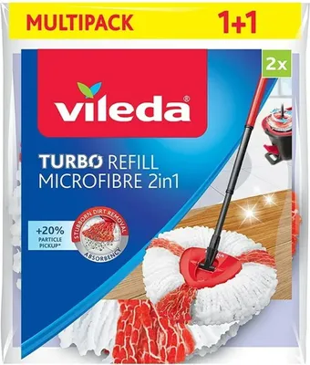 Produktbild von Vileda Easy Wring and Clean TURBO 2in1 Ersatz 2 Stück VILEDA 166142