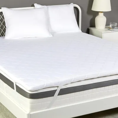 Obrázok produktu pre Matracoil 160 x 200 cm - Komfortná pena - 6 cm hrubý - S odnímateľným a prateľným poťahom - Biely