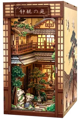 Produktbild von Book Nook DIY Bausatz Japanische Buchhandlung 3D Holz Puzzle Bücherregal Deko