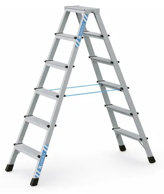 Produktbild von Zarges genietete Stehleiter eloxiert XLstep B 2x6 Stufen