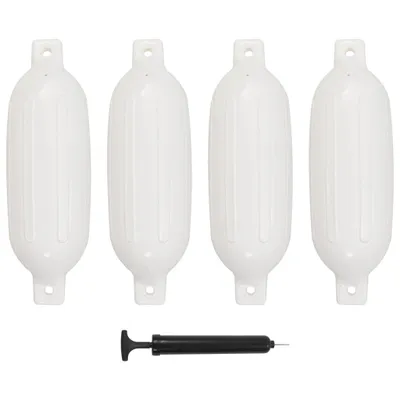 Produktbild von Bootsfender 4 Stk. Weiß 58,5 x 16,5 cm PVC
