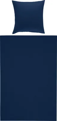 Produktbild von Erwin Müller Bettwäsche Nördlingen" dunkelblau 1x 135x200 cm + 1x 80x80 cm"