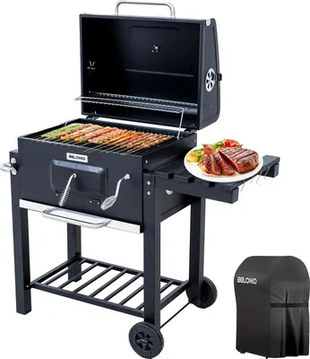 Zdjęcie produktu dla Grill, bardzo duża powierzchnia do gotowania, regulowana kontrola temperatury, czarny