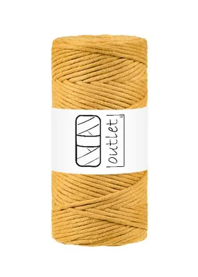 Obrázok produktu pre Horčicová bavlnená makramé šnúra 3 mm 100 m OUTLET