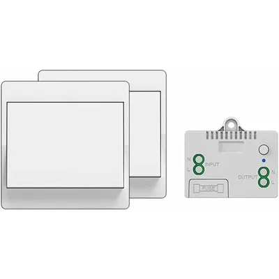 Produktbild von Batterieloser Funkschalter, Funkfernbedienung für Licht und Elektrogeräte, wasserdicht und sicher, direkt installierbar (1TB 2)