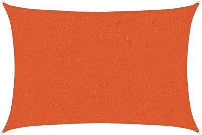 Image de Toile d'ombrage rectangulaire - Protection 2,5 x 4 m - 160 g/m² HDPE - respirante et résistante aux UV - Orange