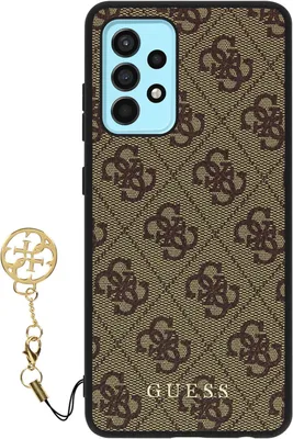 Produktbild von Samsung Galaxy A32 Guess 4G Charms Schutzhülle mit dekorativem Anhänger – Braun