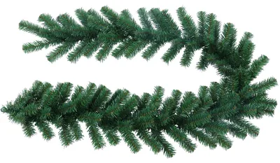 Produktbild von Weihnachtsgirlande Grün 270 cm lang, 30 cm breit, aus PVC, klassischer Stil