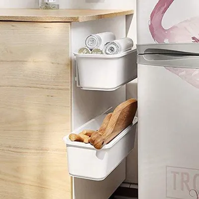 Obrázek produktu pro Kuchyňská police s držákem na pánve – sada kuchyňského vybavení – police na kuchyňské potřeby