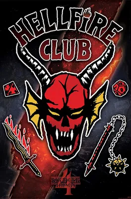 Immagine prodotto di Poster di Stranger Things Hellfire Club Emblema Rift (P26)